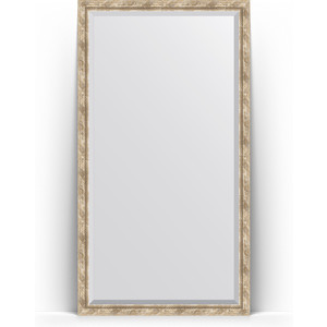 Зеркало напольное с фацетом Evoform Exclusive Floor 108x198 см, в багетной раме - прованс с плетением 70 мм (BY 6144)