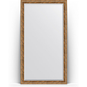 Зеркало напольное с фацетом Evoform Exclusive Floor 110x200 см, в багетной раме - виньетка античная бронза 85 мм (BY 6154)