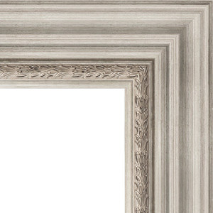Зеркало напольное с фацетом Evoform Exclusive Floor 111x201 см, в багетной раме - римское серебро 88 мм (BY 6158)
