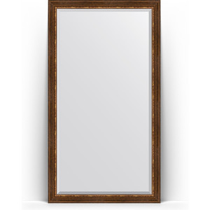 Зеркало напольное с фацетом Evoform Exclusive Floor 111x201 см, в багетной раме - римская бронза 88 мм (BY 6159)