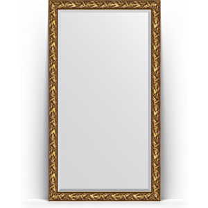 Зеркало напольное с фацетом Evoform Exclusive Floor 114x203 см, в багетной раме - византия золото 99 мм (BY 6164)