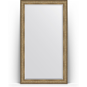 Зеркало напольное с фацетом Evoform Exclusive Floor 115x205 см, в багетной раме - виньетка античная бронза 109 мм (BY 6175)
