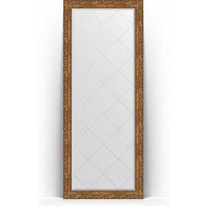 Зеркало напольное с гравировкой Evoform Exclusive-G Floor 80x200 см, в багетной раме - виньетка бронзовая 85 мм (BY 6312)