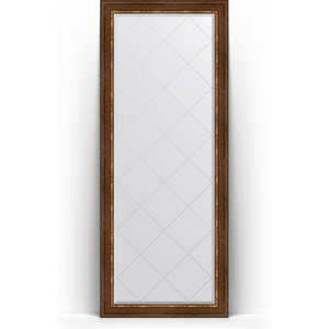 Зеркало напольное с гравировкой Evoform Exclusive-G Floor 81x201 см, в багетной раме - римская бронза 88 мм (BY 6319)