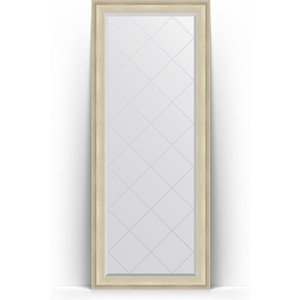Зеркало напольное с гравировкой Evoform Exclusive-G Floor 83x203 см, в багетной раме - травленое серебро 95 мм (BY 6323)