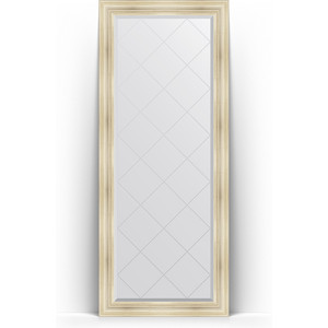 Зеркало напольное с гравировкой Evoform Exclusive-G Floor 84x204 см, в багетной раме - травленое серебро 99 мм (BY 6328)
