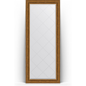 Зеркало напольное с гравировкой Evoform Exclusive-G Floor 84x204 см, в багетной раме - травленая бронза 99 мм (BY 6329)