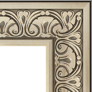 Зеркало напольное с гравировкой Evoform Exclusive-G Floor 85x205 см, в багетной раме - барокко серебро 106 мм (BY 6334)