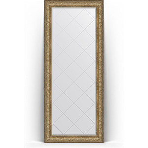 Зеркало напольное с гравировкой Evoform Exclusive-G Floor 85x205 см, в багетной раме - виньетка античная бронза 109 мм (BY 6335)