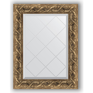 Зеркало с гравировкой поворотное Evoform Exclusive-G 56x73 см, в багетной раме - фреска 84 мм (BY 4012)