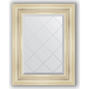 Зеркало с гравировкой поворотное Evoform Exclusive-G 59x76 см, в багетной раме - травленое серебро 99 мм (BY 4031)