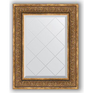 Зеркало с гравировкой поворотное Evoform Exclusive-G 59x76 см, в багетной раме - вензель бронзовый 101 мм (BY 4034)