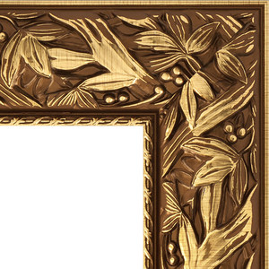 Зеркало с гравировкой поворотное Evoform Exclusive-G 59x128 см, в багетной раме - византия золото 99 мм (BY 4070)