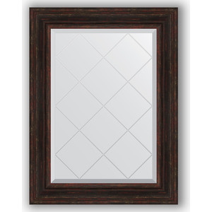 Зеркало с гравировкой поворотное Evoform Exclusive-G 69x91 см, в багетной раме - темный прованс 99 мм (BY 4119)