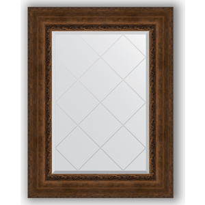 Зеркало с гравировкой поворотное Evoform Exclusive-G 72x95 см, в багетной раме - состаренная бронза с орнаментом 120 мм (BY 4128)