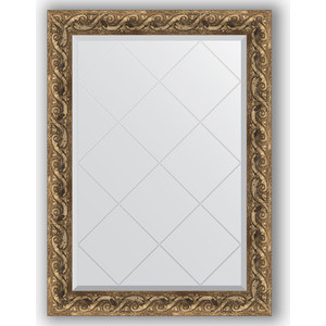 Зеркало с гравировкой поворотное Evoform Exclusive-G 76x103 см, в багетной раме - фреска 84 мм (BY 4184)
