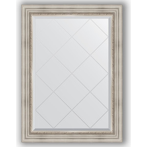 Зеркало с гравировкой поворотное Evoform Exclusive-G 76x104 см, в багетной раме - римское серебро 88 мм (BY 4190)