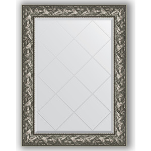 Зеркало с гравировкой поворотное Evoform Exclusive-G 79x106 см, в багетной раме - византия серебро 99 мм (BY 4200)