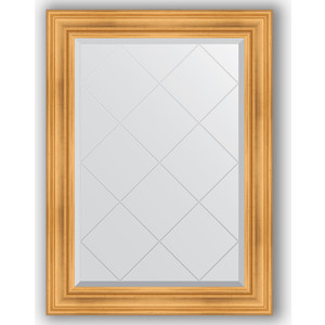 Зеркало с гравировкой поворотное Evoform Exclusive-G 79x106 см, в багетной раме - травленое золото 99 мм (BY 4202)