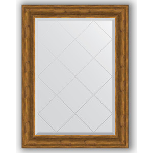Зеркало с гравировкой поворотное Evoform Exclusive-G 79x106 см, в багетной раме - травленая бронза 99 мм (BY 4204)