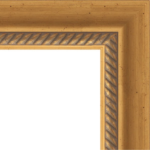 Зеркало с гравировкой поворотное Evoform Exclusive-G 73x128 см, в багетной раме - состаренное золото с плетением 70 мм (BY 4217)
