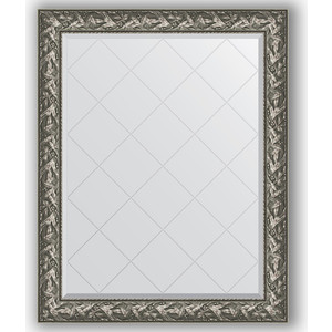 Зеркало с гравировкой поворотное Evoform Exclusive-G 99x124 см, в багетной раме - византия серебро 99 мм (BY 4372)