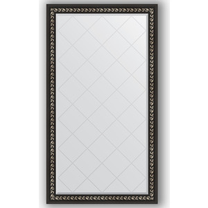 Зеркало с гравировкой поворотное Evoform Exclusive-G 95x169 см, в багетной раме - черный ардеко 81 мм (BY 4397)