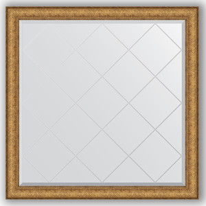 Зеркало с гравировкой Evoform Exclusive-G 104x104 см, в багетной раме - медный эльдорадо 73 мм (BY 4438)