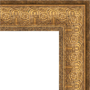 Зеркало с гравировкой Evoform Exclusive-G 104x104 см, в багетной раме - медный эльдорадо 73 мм (BY 4438)