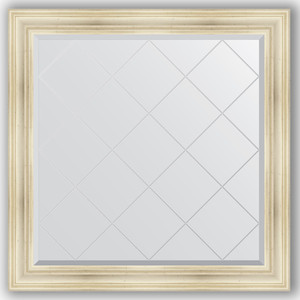 Зеркало с гравировкой Evoform Exclusive-G 109x109 см, в багетной раме - травленое серебро 99 мм (BY 4461)