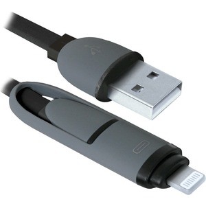 Кабель Defender MicroUSB-Lightning черный 1м (USB10-03BP)