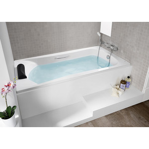 Акриловая ванна Roca BeCool 180x80 с ручками, каркас, слив-перелив (ZRU9302782 + ZRU9302786)