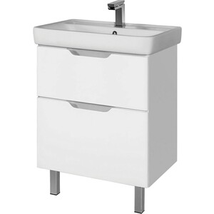Мебель для ванной Dreja Q Plus 55 с ящиками, белый глянец