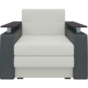 Кресло-кровать Мебелико Комфорт эко-кожа бело-черный