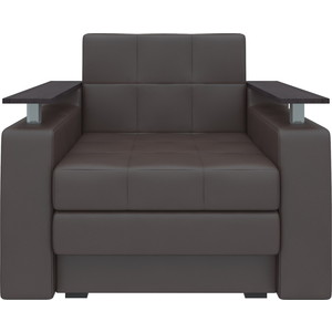 Кресло-кровать Мебелико Комфорт эко-кожа коричневый