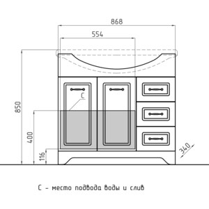 Мебель для ванной Style line Олеандр-2 Люкс 90 белая