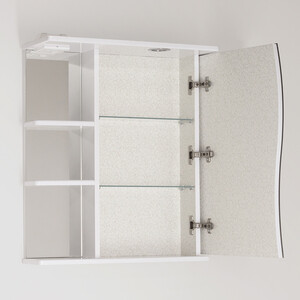 Зеркальный шкаф Style line Эко Волна 60 с подсветкой, белый (ЛС-00000121)