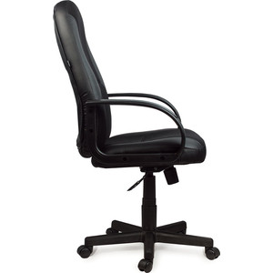 Кресло офисное Brabix City EX-512 кожзам черный ткань черная TW (531407)