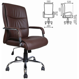 Кресло офисное Brabix Space EX-508 экокожа хром коричневое (531164)