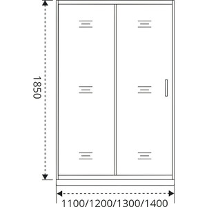 Душевая дверь Good Door Latte WTW 140х185 прозрачная, хром матовый (WTW-140-C-WE)