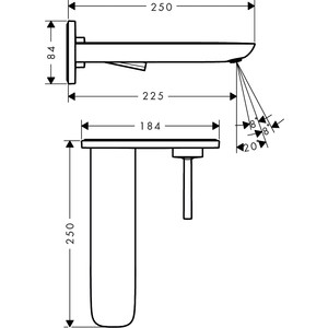 Смеситель для раковины Hansgrohe PuraVida для механизма 13622180, белый/хром (15085400)