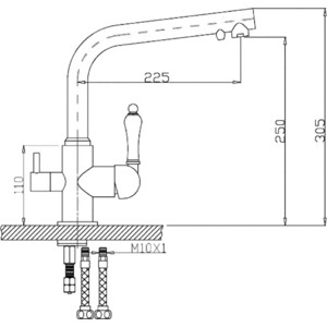 Смеситель для кухни ZorG Clean Water под фильтр, сатин (ZR 313 YF-33 SATIN)