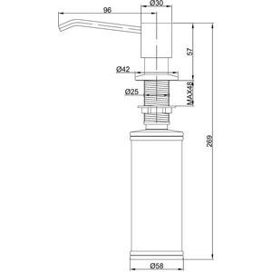 Дозатор для моющих средств Paulmark Rein бронза (D002-BR)