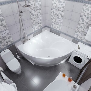 Акриловая ванна Triton Сабина 160x160 на каркасе, с фронтальной панелью (Щ0000045086, Н0000099942)