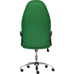Кресло TetChair BOSS (хром), кож/зам, зеленый/зеленый перфорированный, 36-001/36-001/06