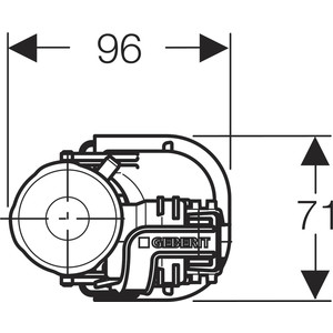 Впускной клапан для бачка Geberit Impuls 360 подвод воды снизу 3/8 (281.207.00.1)