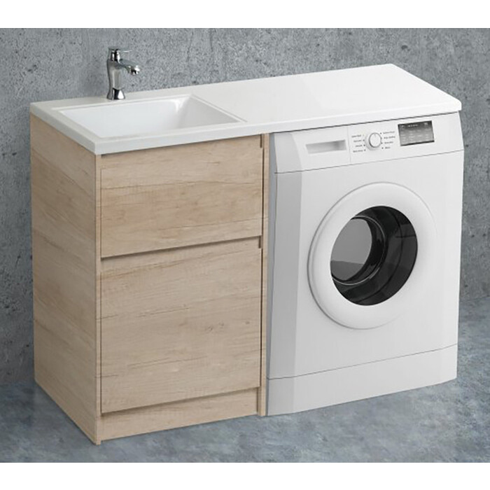 Тумба с раковиной BelBagno Kraft-Lvd 58 левая, Rovere Nebrasca Nature ...