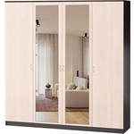 Шкаф комбинированный Шарм-Дизайн Лайт 160х60 венге+вяз с зеркалом