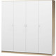 Шкаф четырехдверный Шарм-Дизайн Лайт 180х60 дуб сонома+белый
