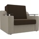 Кресло-кровать АртМебель Сенатор микровельвет коричневый/бежевый (80)